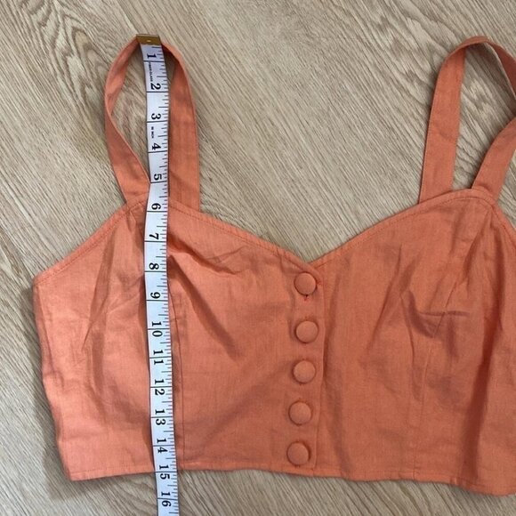 Romantic Cottagecore Top Linen Blend Bustier Whimsical Large - Picture 10 of 12